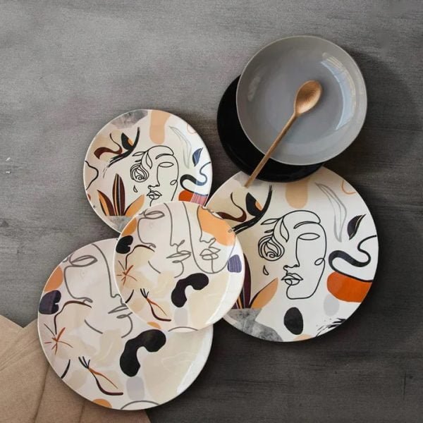 Monno Face To Grey Porcelain Tableware