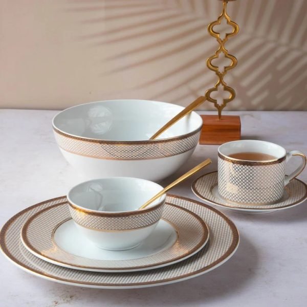 Monno Gold Lattice Porcelain Tableware