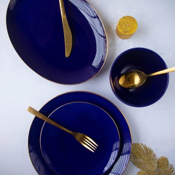 Monno Senorita Cobalt Blue Porcelain Dinner Set